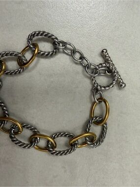 Two-Tone Gold & Silver Link Bracelet - Women Jewelry inspired by t & co and DY